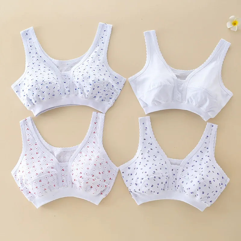 [Conjunto de 8 piezas] Conjunto de ropa interior de 8 piezas, estilo chaleco pequeño de algodón, para mujeres de mediana edad y mayores, talla grande