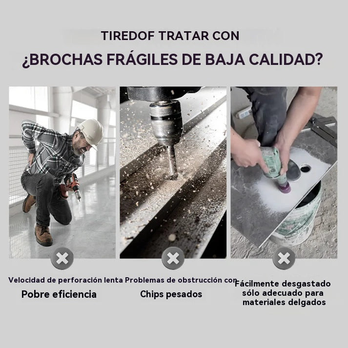 🛠️【4+5+6+8+10+12mm】🔥Oferta caliente 2025🔥Juego de brocas excéntricas de 4 flautas de alta resistencia