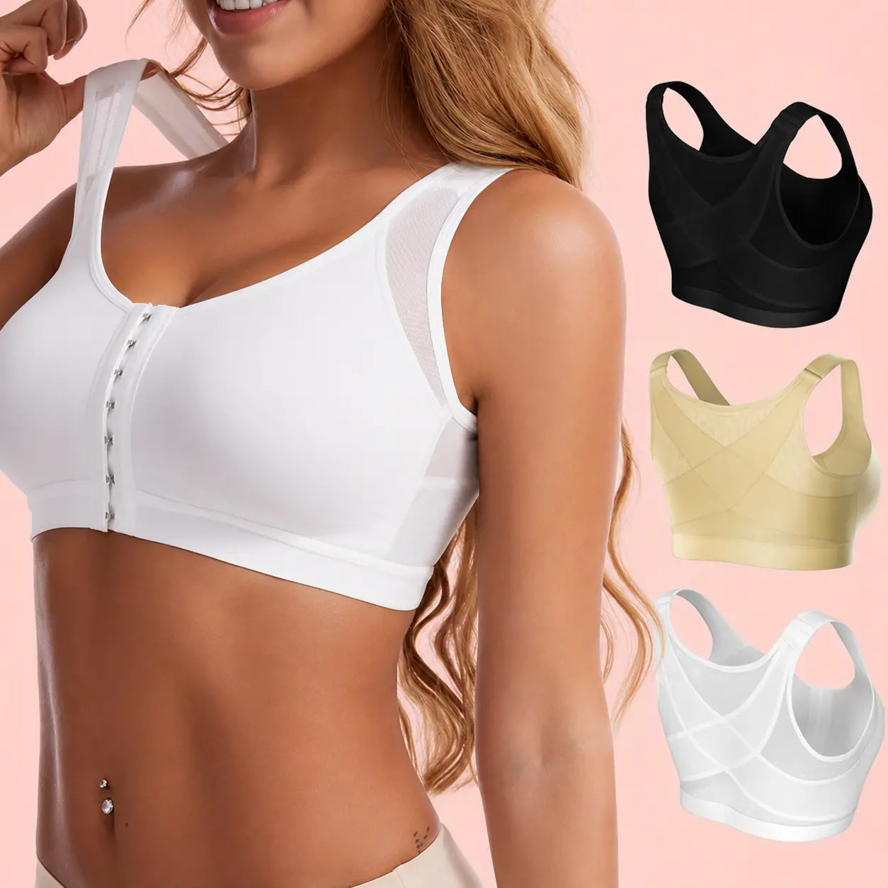 【Vegyél egyet, kapsz egyet ingyen】 🥰 (6 db-os csomag) 👙 Teljes kosaras tartást adó melltartó 40-120 kg-os testsúlyhoz