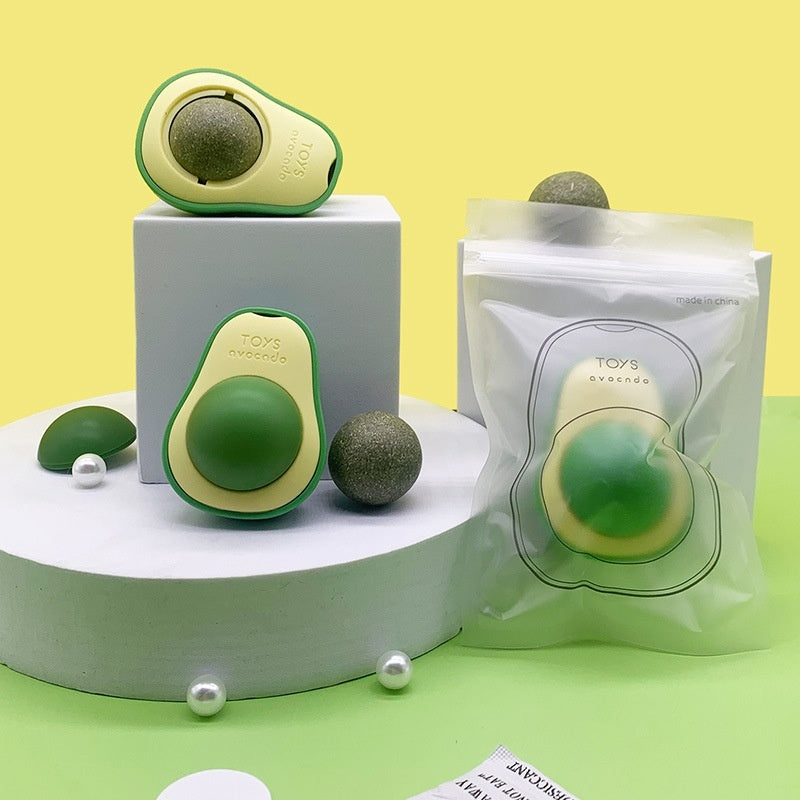 🌿🐱🥑Compra 8 y llévate 8 gratis🔥Juguete de cuerda y aguacate para gatos, un juguete giratorio, divertido y de autoservicio para gatos y una necesidad para mascotas al mismo tiempo.