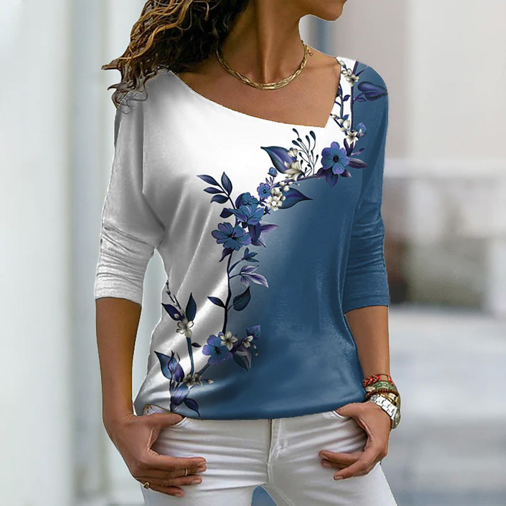 【S-2XL】🌺👚Wiosna 2025 nowa koszulka damska z nadrukiem