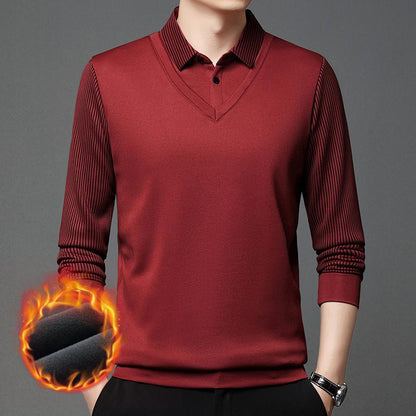 🔥【Promocja na czas ograniczony - 50%】👔 Męski zestaw dwóch części z sztucznego pluszu, z ciepłą podszewką 3806469