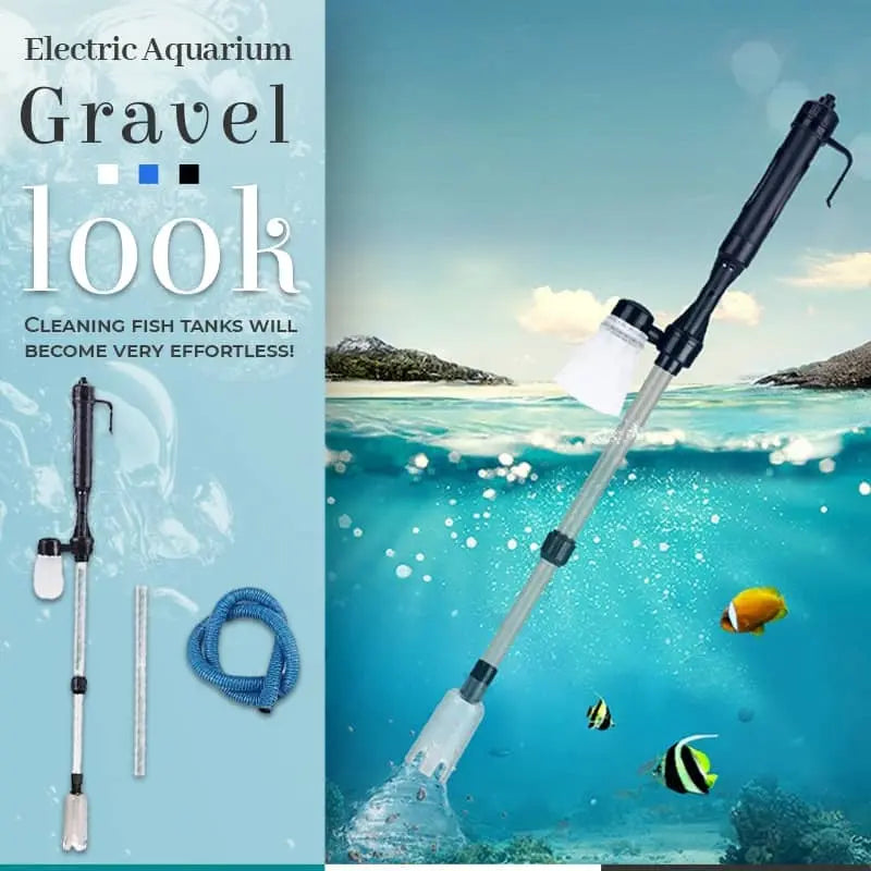 🐠Elektrický čistič štrku do akvárií – napájaný z batérie, s nastaviteľnou dĺžkou trubice a ľahko sa čistí – ideálny pre všetky akvária 🧹🐟