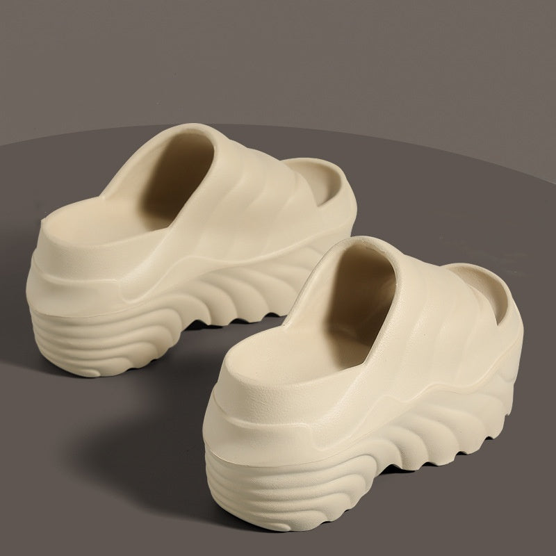 🔥🔥【36-41】👡2025 nowe damskie klapki na lato gruba podeszwa buty na koturnie odzież wierzchnia buty podwyższające i wyszczuplające