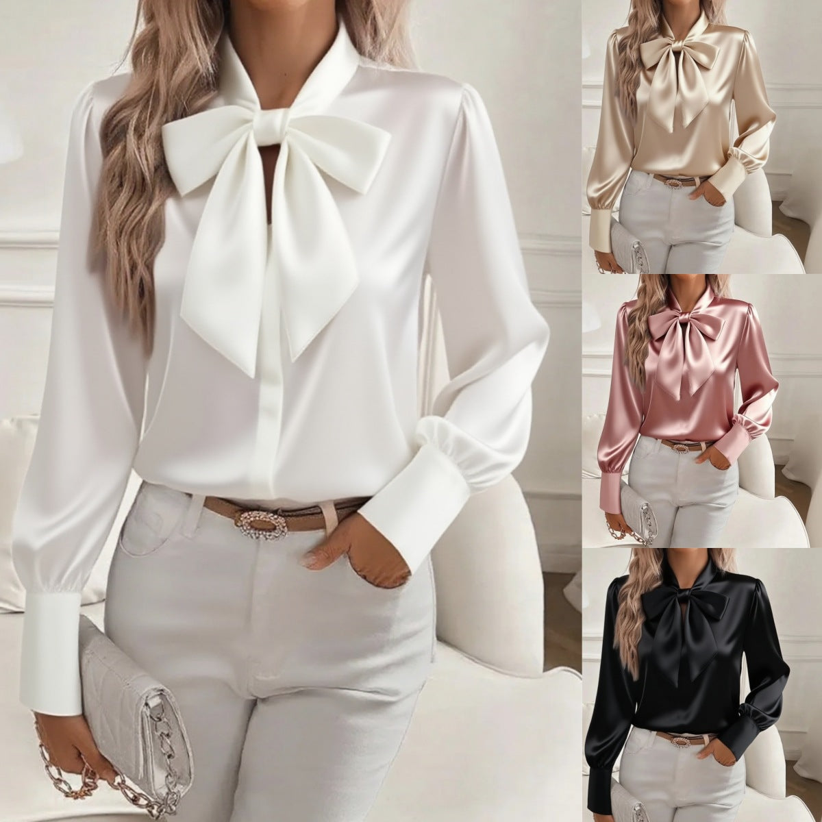 🔥【Novedades Otoño-Invierno】✨Camisa de seda de moda 2025 para un estilo elegante: tela suave, corte moderno y la elección perfecta para el día a día.