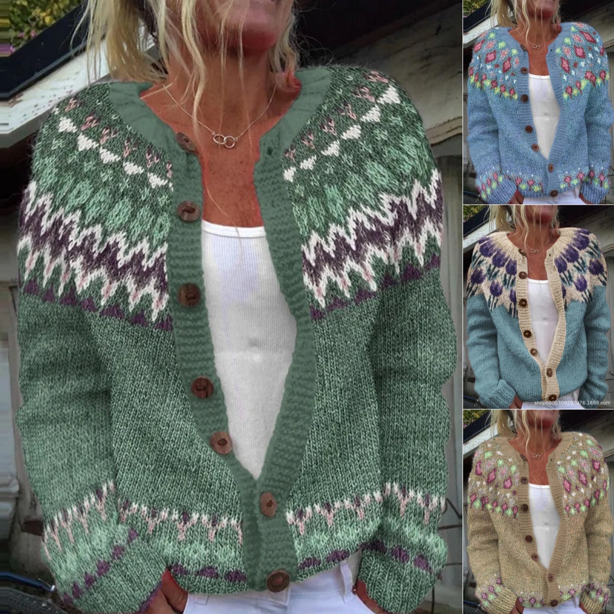 🥰【S-5XL】Nový pohodlný retro vlnený kardigan