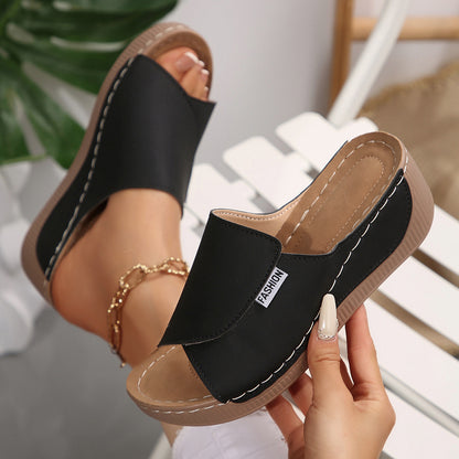🔥👡【Reducere limitată de 50%】【36-43】Sandale la modă pentru femei din piele naturală, 2025, cu talpă moale și groasă