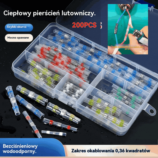 🔥🛠️ 【200 sztuk】🧩Wielofunkcyjna tuleja uszczelniająca, naprawa zerwanych przewodów, zestaw złączy spawalniczych termokurczliwych