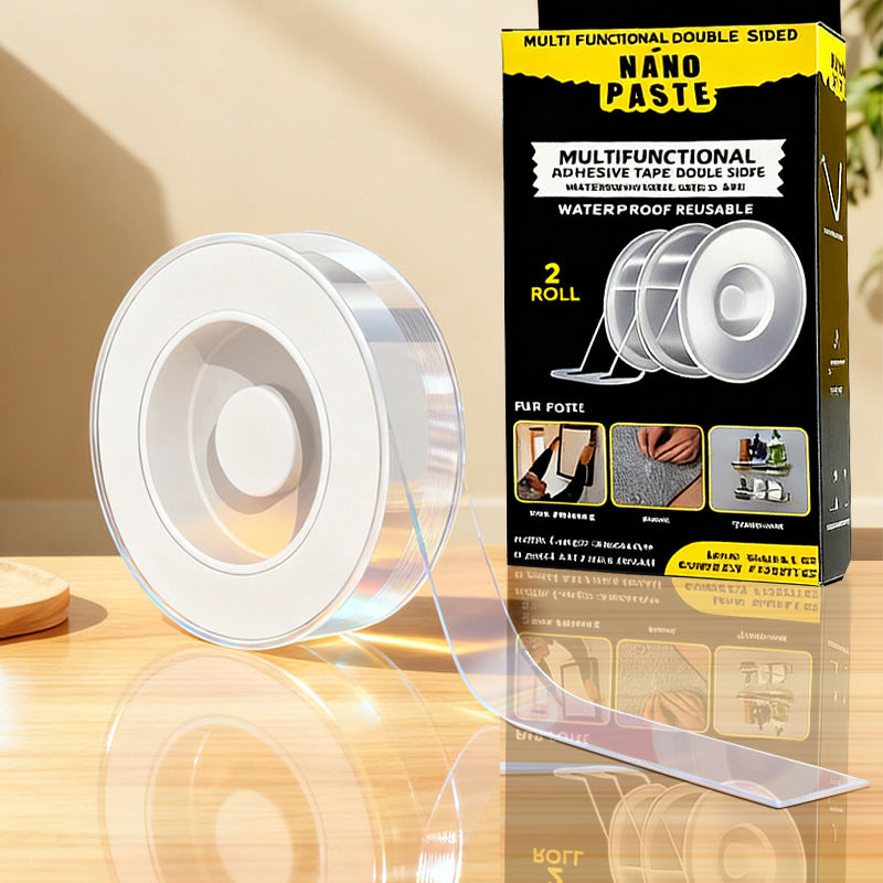 💧 【4 zväzky】Dvojstranná nanolepka, vysoká viskozita, priehľadná akrylová fólia, vodovzdorná, odolná voči prachu