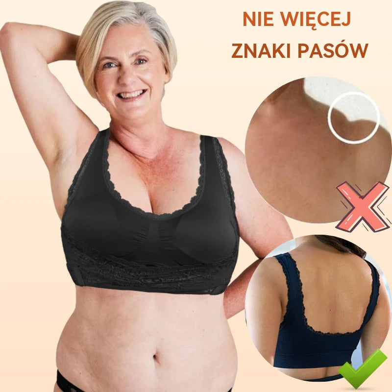 🔥【Ostatni dzień 50% zniżki】— Wygodny biustonosz koronkowy z krzyżowanym przodem