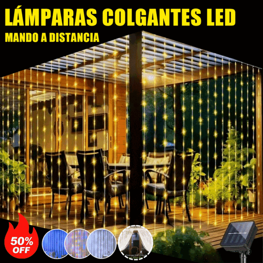 【3*3m】💡✨Cortinas de luces LED, luces decorativas ambientales con control remoto USB, decoración navideña para el dormitorio