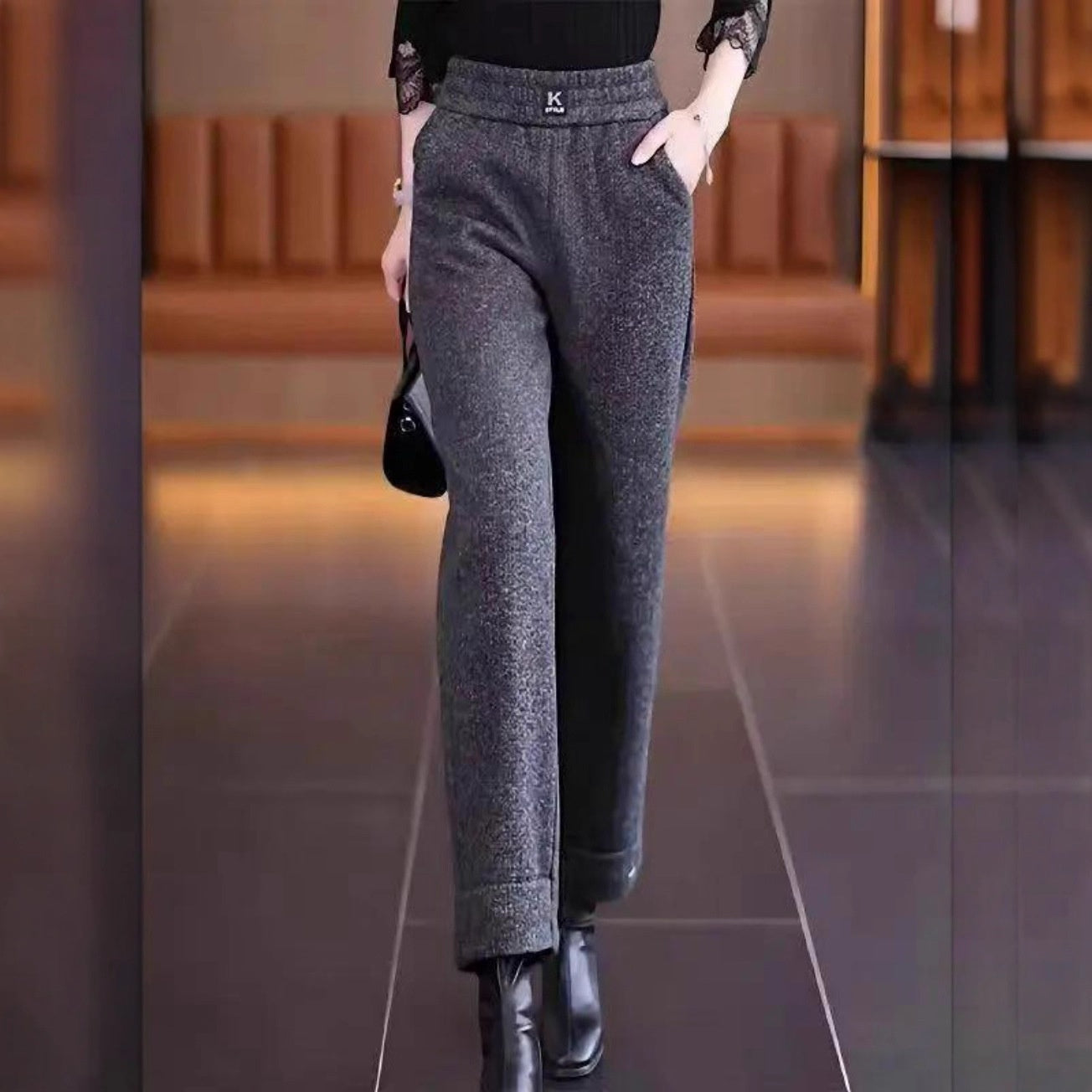 👖【Compra 1 y llévate 1 gratis】Pantalones anchos de invierno con forro polar