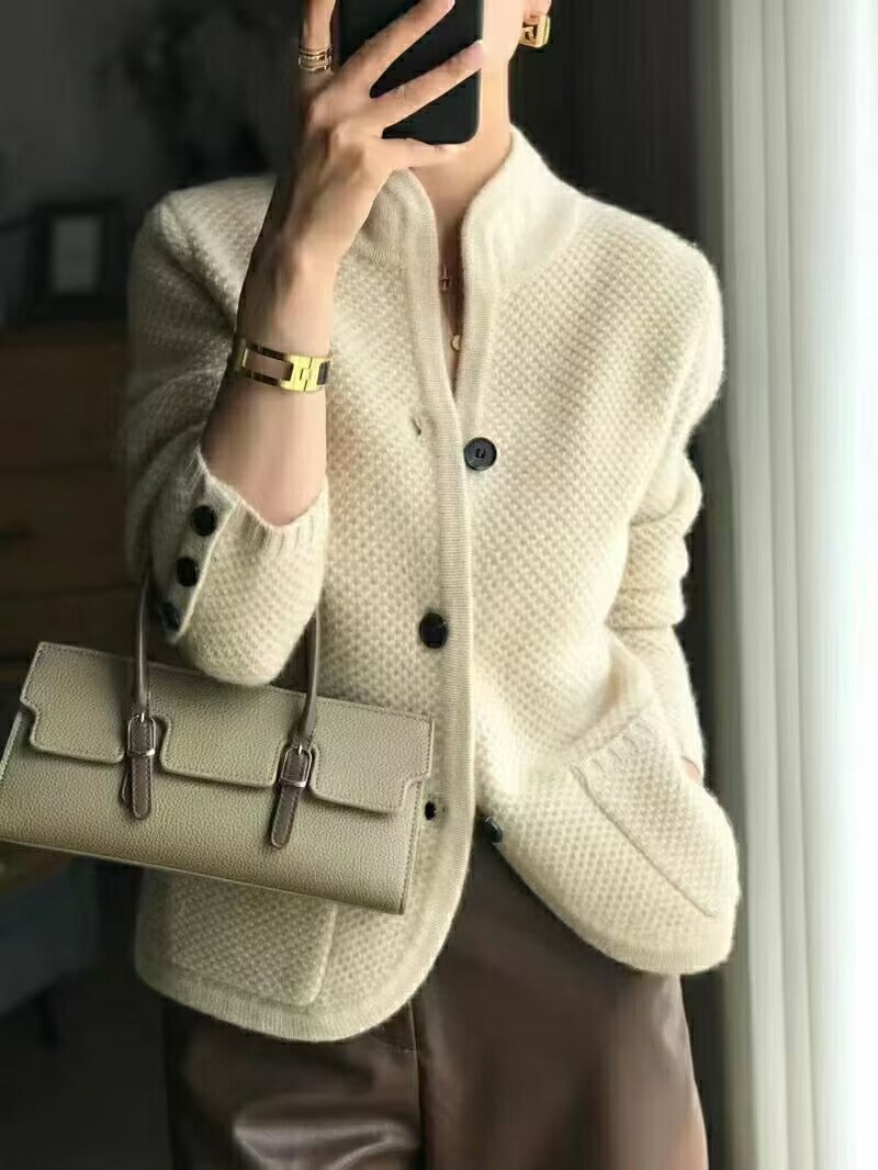 🔥✨【50% zniżki】【S-2XL】Elegancka kurtka z francuskiego kaszmiru na jesień, lekka, ciepła i uniwersalna