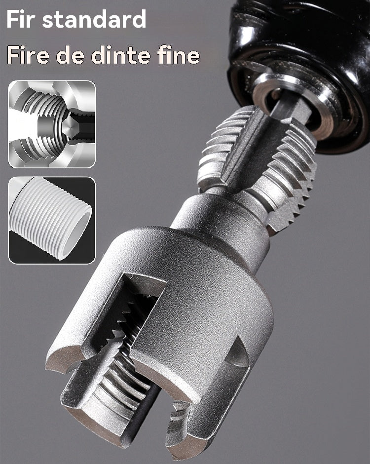 ✔️20mm+25mm🛠️ Burghiu de tip nou, cu deschizător de filete integrat pentru țevi de apă, atât interne, cât și externe (aplicabil pentru PPR, PEPVC)