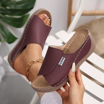 🔥👡【Reducere limitată de 50%】【36-43】Sandale la modă pentru femei din piele naturală, 2025, cu talpă moale și groasă