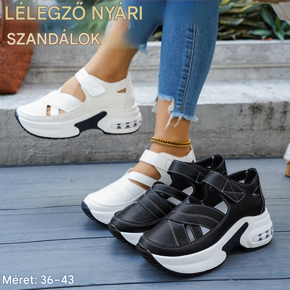 【36-43】Ergonomikus testtartás-korrekciós szandálok – Párnázott talp a lábfáradtság enyhítésére