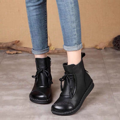【35-40】👢2024 Wczesne jesienne damskie buty retro z miękkiej skóry