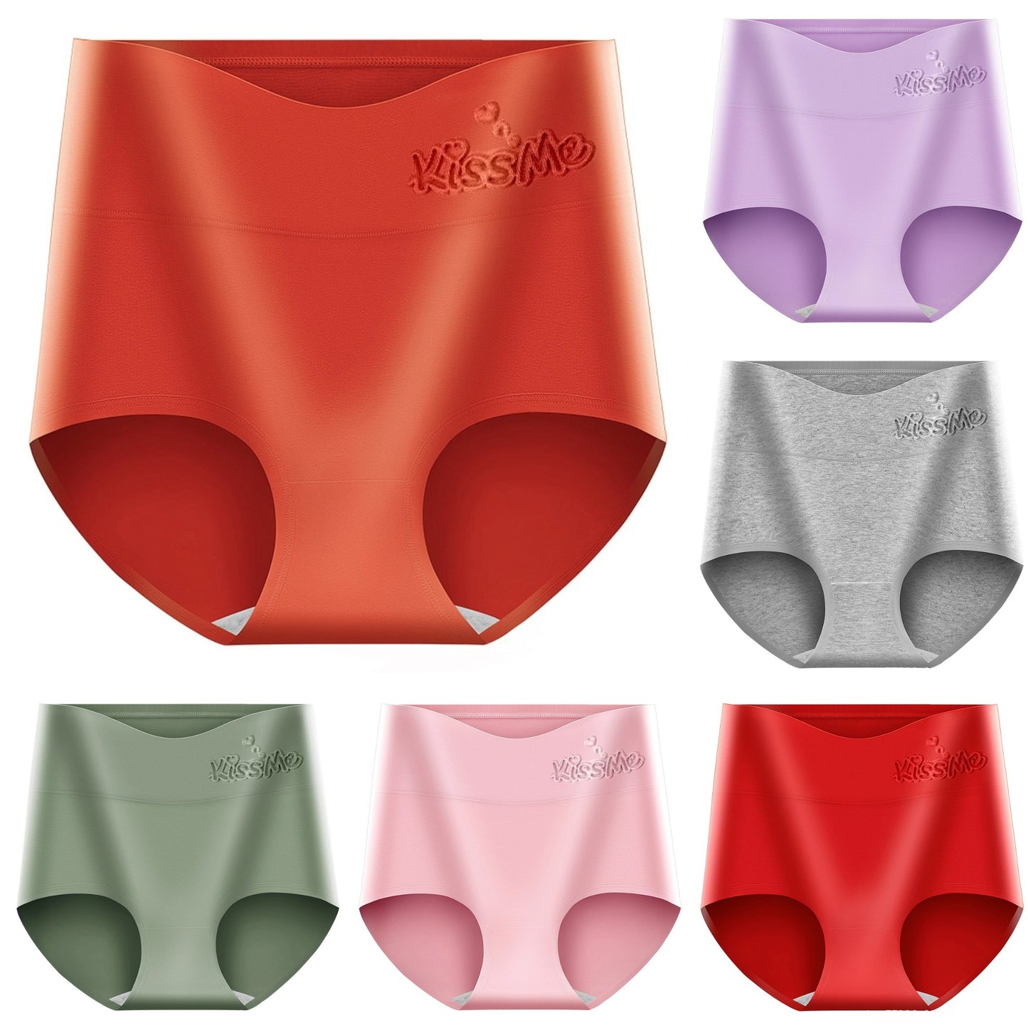 💖【Vásárolj egyet, kapsz egyet ingyen】 - 【6 darabos szett】 Magas derekú, csípőemelő alakformáló alsónemű, prémium pamutanyagból✨️ (45-105 kg)