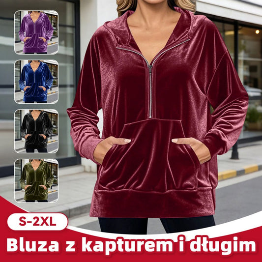 ✨【S-2XL】✨Bluzka z aksamitu 2026 | Długi rękaw | Swobodny i uniwersalny styl✨