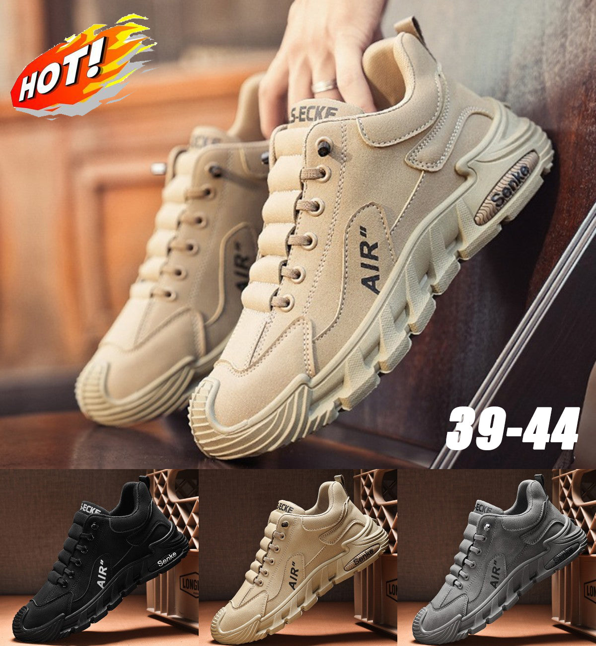 🔥✨【30%OFF】(39-44) Zapatos casuales de hombre impermeables y transpirables, con suela suave y cómodos de llevar.
