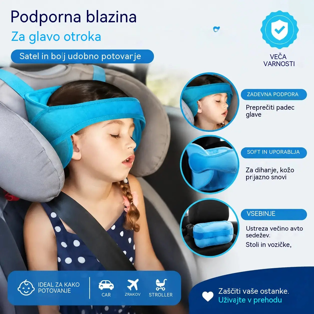 🚗 Izkoristite 50 % popusta ob nakupu zdaj! 😴 Vzglavnik za spanje v avtomobilu: Nastavljiv, mehak in oporen, preprečuje, da bi se vam glava povesila, in vam omogoča udobno spanje med potovanjem. 🛌