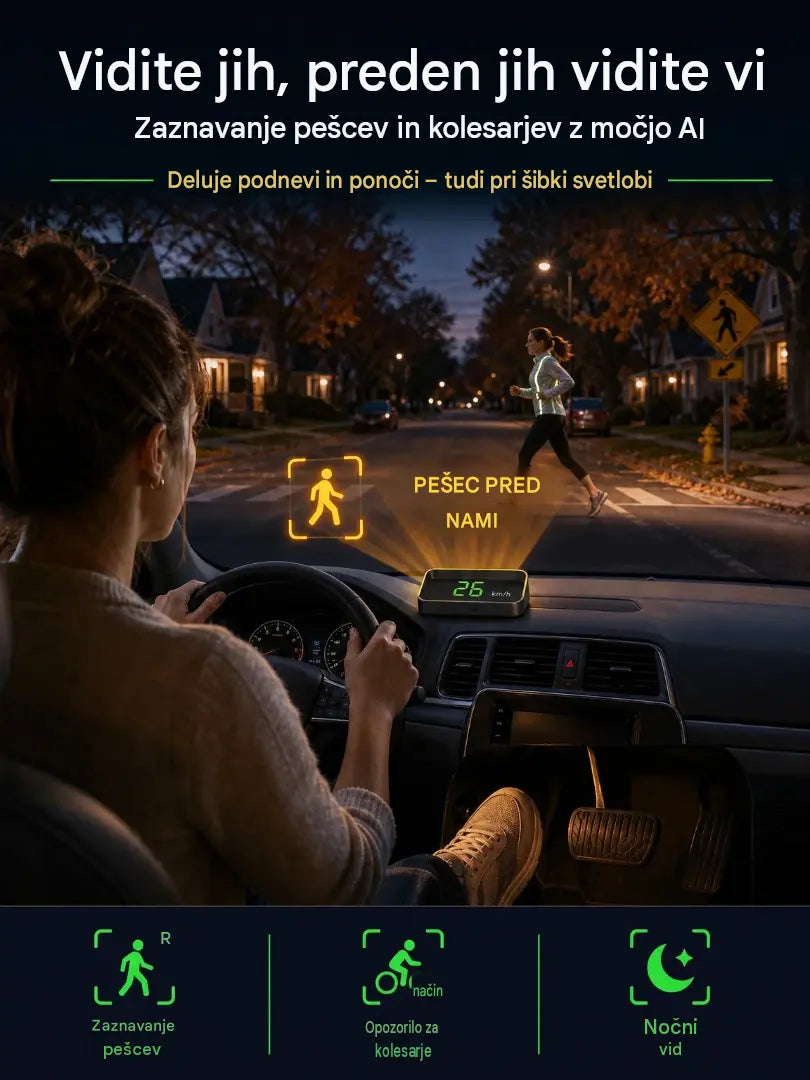 【Švicarska vojaška GPS navigacija "Izogibanje kazni"】Nov GPS merilnik hitrosti in vrtljajev z zaslonom HUD【1 kos za 25evrov【USB vmesnik】