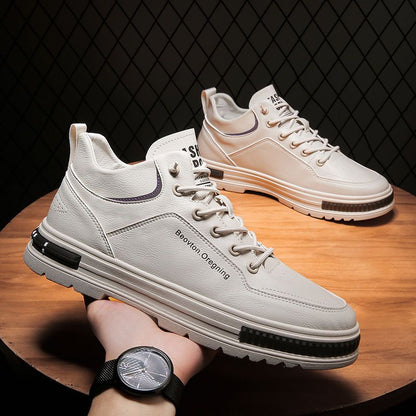 🔥【50% off】👟【39-44】2025 oddychające, skórzane, męskie, płaskie buty biznesowe