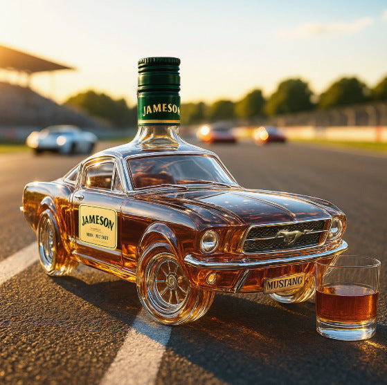 🚘Set de sticle de whisky cu design distractiv | Pahar de whisky în formă de mașină sport | Cadouri originale și decor elegant de bar