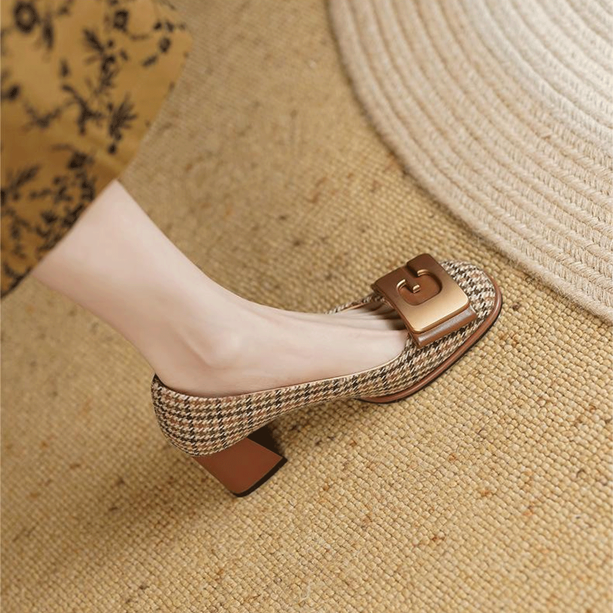 【34-41】👠👩‍ 2025, retro high-end fashion tocuri înalte, la modă și versatil