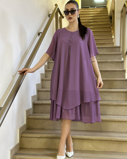 🔥【S-5XL】🌺👗 Długa elegancka i szyfonowa sukienka, wysokiej jakości design