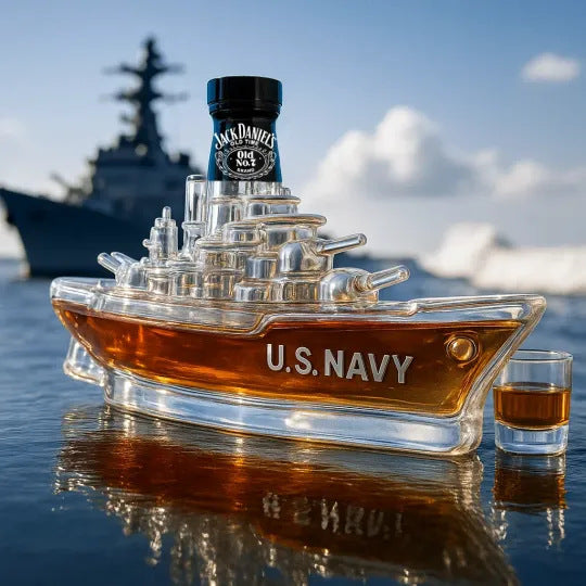 🚢【Kup 1, a 1 dostaniesz gratis】Zestaw butelek whisky o zabawnym designie｜Butelka whisky w kształcie łodzi podwodnej｜Oryginalny prezent i fajna dekoracja baru