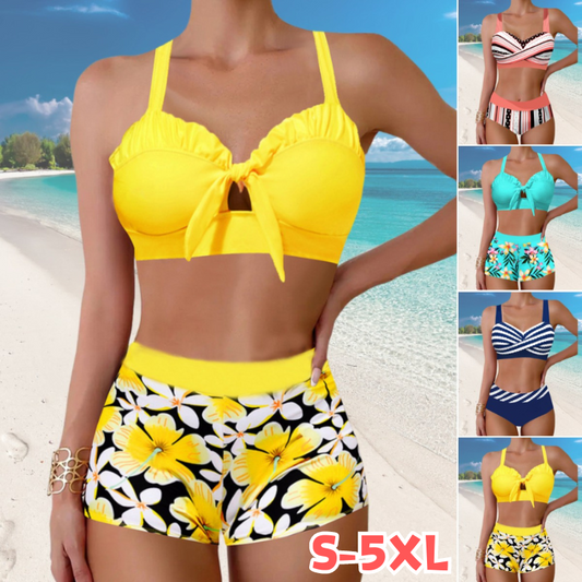 👙🌴Nowe, modne, seksowne, marszczone i szybkoschnące bikini, opcjonalnie wielokolorowe