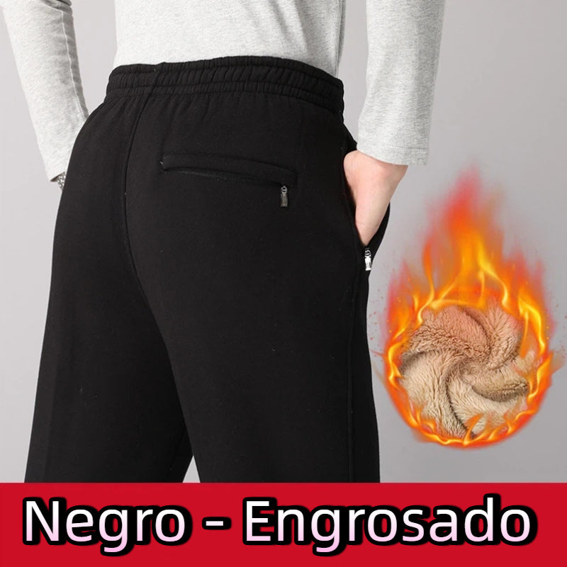 🔥👖【XL-5XL】Pantalones deportivos con forro grueso para hombres de mediana edad y mayores