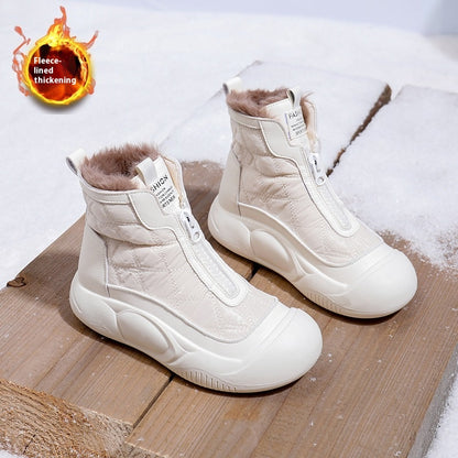 【35-40】Nowe zimowe buty sportowe z grubą, wyściełaną podeszwą