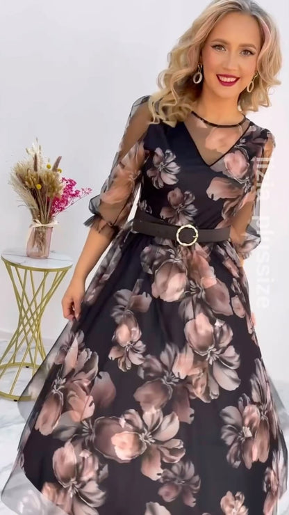 🌸💥【S-5XL】Nowa elegancka sukienka z nadrukiem