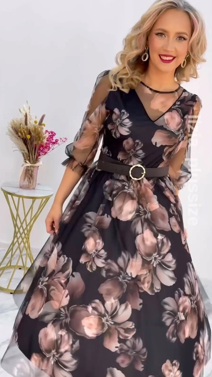 💕【Časově omezená sleva】【S-5XL】Nové elegantní šaty s potiskem