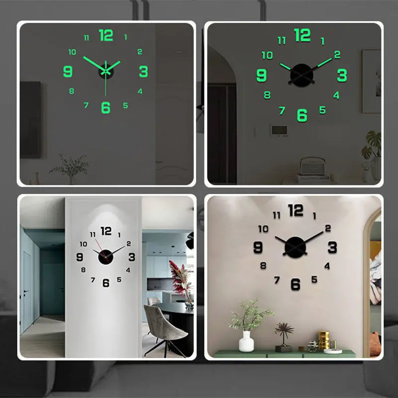 🕰🕰3D világító akril falióra készlet (csak összeszerelés)