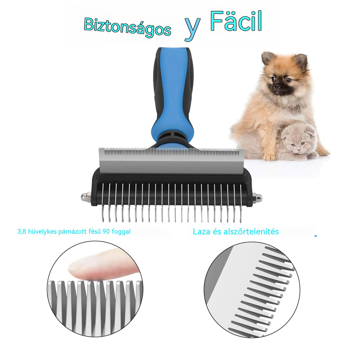 🐾 Professzionális eszköz kutyák és macskák elhalt szőrének eltávolítására: gyengéd, hatékony és szőrmentes otthon ✨💖