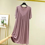 【Compra uno y llévate otro gratis】 [S-4XL] [40-180 kg] Vestido pijama de manga corta, suave y cómodo.