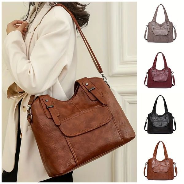 👜 Nova ženska retro torba na rame od prirodne kože, dostupna u šest boja 💓