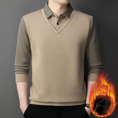 🔥【Promocja na czas ograniczony - 50%】👔 Męski zestaw dwóch części z sztucznego pluszu, z ciepłą podszewką 3806469