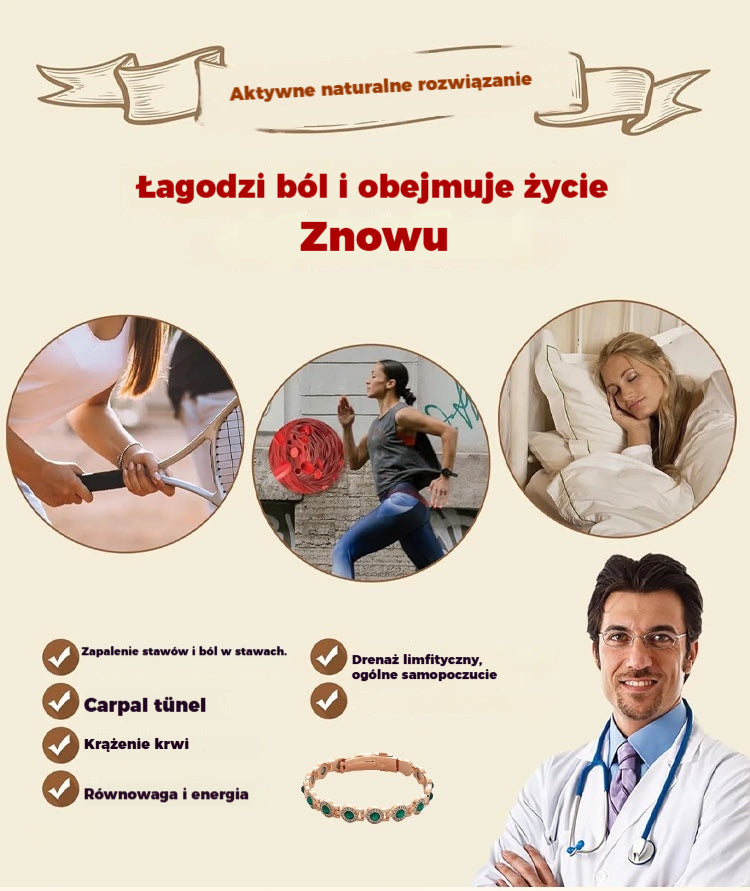 ✨【Kup 1, a drugi dostaniesz gratis】Stylowa, luksusowa bransoletka magnetyczna ze stopu, bransoletka magnetyczna z czystej miedzi i cyrkonii sześciennej
