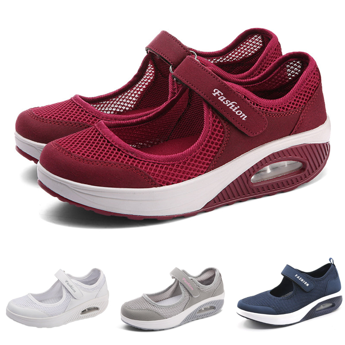 【35–43】👟Női lélegző hálós sportcipő légpárnás talppal – ultrakönnyű, puha és kényelmes