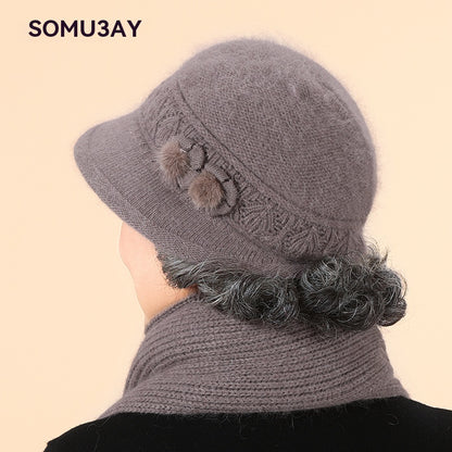 🧶Czapka + Szalik🧶 Ciepły zimowy towarzysz: wygodna dzianinowa wełniana czapka