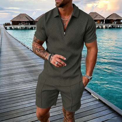 😎 50 % popusta 🔥【Majica + hlače】 (40–130 kg) Moški polo komplet z zadrgo in 3D-tiskom ✅️Plačilo ob dostavi ✅️70 % popusta na 2 artikla