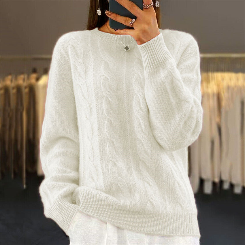 🔥⛄【S-XL】Nowy sweter z wełny na jesień i zimę 2025, jednolity kolor, wysokiej jakości