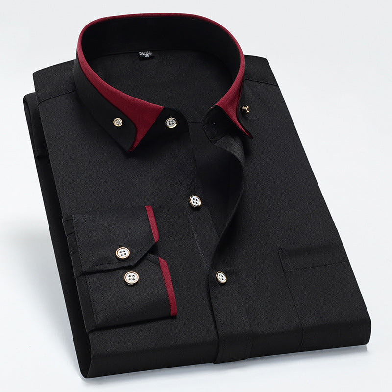 【S-4XL】👕2024 nowa, oddychająca męska koszula biznesowa z długimi rękawami