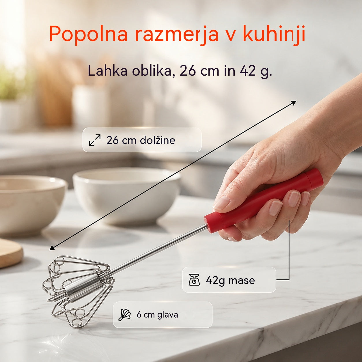 🥳Kupite 1, dobite 1 gratis💪 50 % popusta! Polavtomatska ročna metlica za jajca: pritisnite in zavrtite – elektrika ni potrebna. Stepe jajca in smetano v nekaj sekundah. Prijazno do vaših zapestij! ✨🧁
