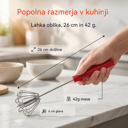 🥳Kupite 1, dobite 1 gratis💪 50 % popusta! Polavtomatska ročna metlica za jajca: pritisnite in zavrtite – elektrika ni potrebna. Stepe jajca in smetano v nekaj sekundah. Prijazno do vaših zapestij! ✨🧁