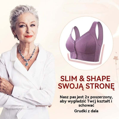 （3 szt）💕🎁【45kg-155kg】Oversized oddychający biustonosz z miękkiej bawełny, zapinany z przodu na guziki